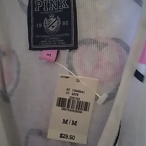 VS Pink Heart and Peace Tank, Size Medium - Picture 2 of 5
